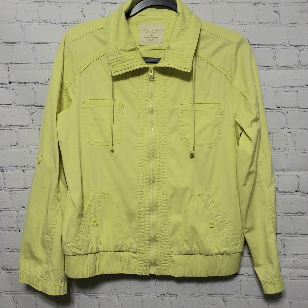 Sonoma Sz Med Lime/Neon Yellow Zip Jacket - Picture 14 of 16